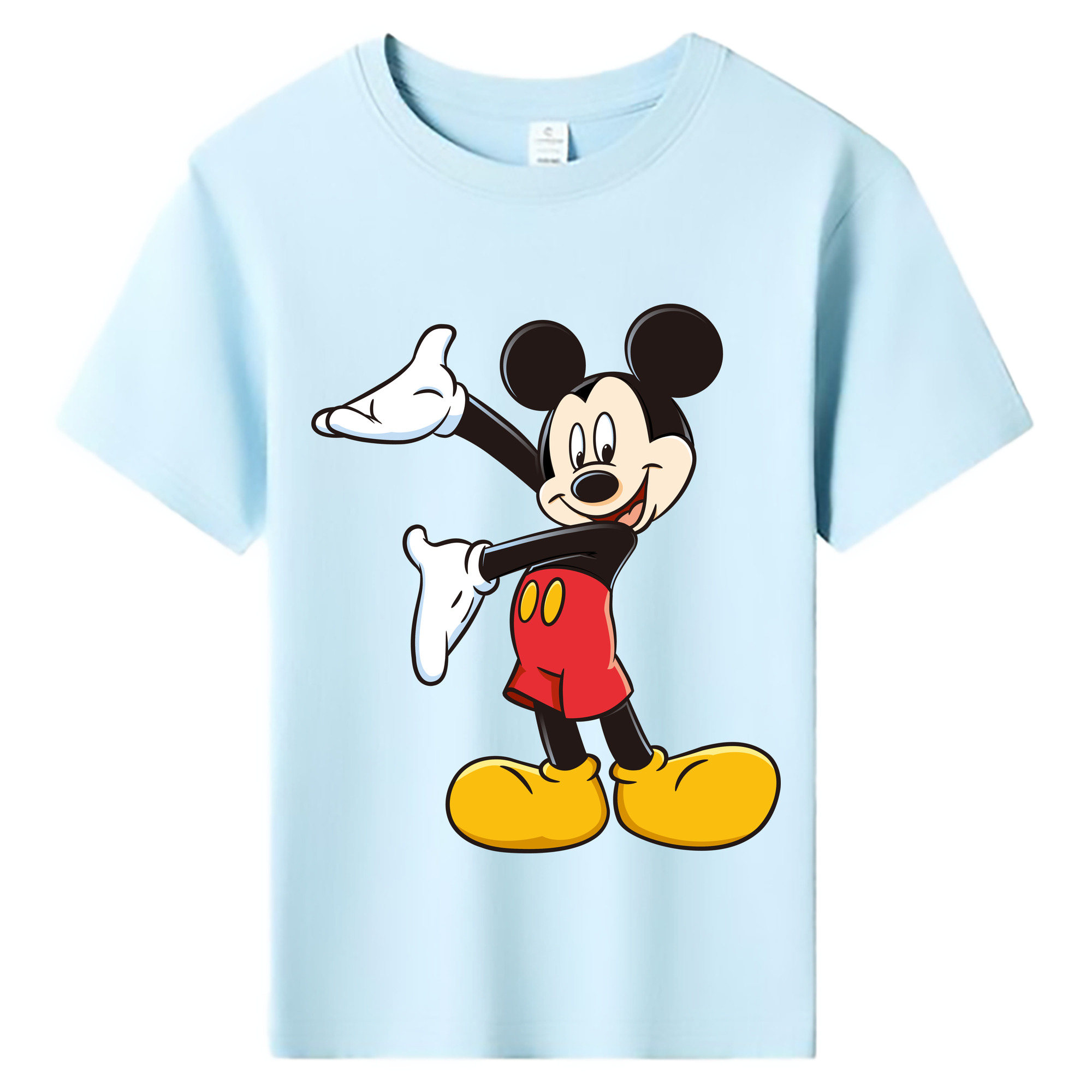 ミッキーマウス Mickey Mouse 綿100％キッズTシャツ（フロントプリント）